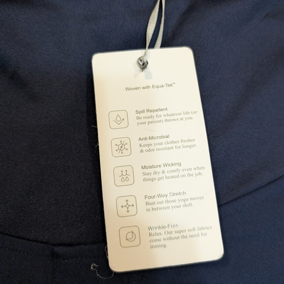 NWT Mandala Maternity Scrub Joggers Navy Women's Tall Large - Picture 2 of 6